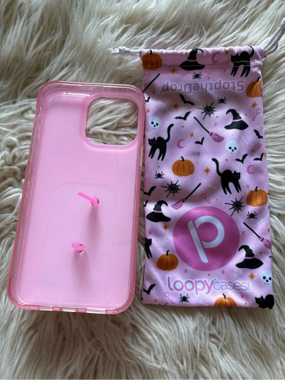 Loopy Case Witchy Wonder Halloween Pink Pumpkins Black Cats iPhone 14 Pro Max